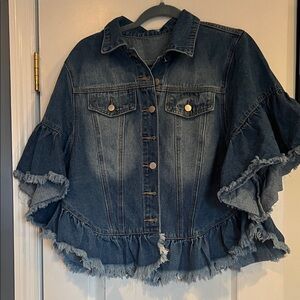 Ruffled Denim Jacket